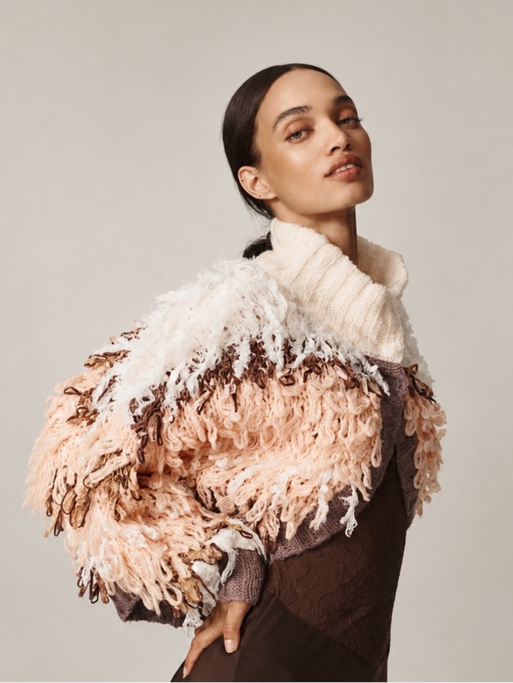 NWT Anthropologie Fringe ‘ Wild Thing’ OVERSIZED Cardigan Sweater XXS/XS